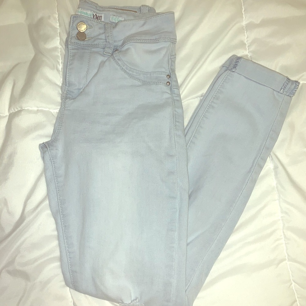 YMI MidRise Cuffed Light Wash Ankle Jeans